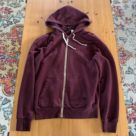 DIVIDED Maroon Red Zip Up Hoodie - Picture 2 of 5